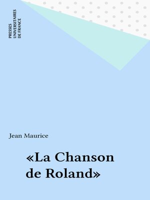 cover image of «La Chanson de Roland»